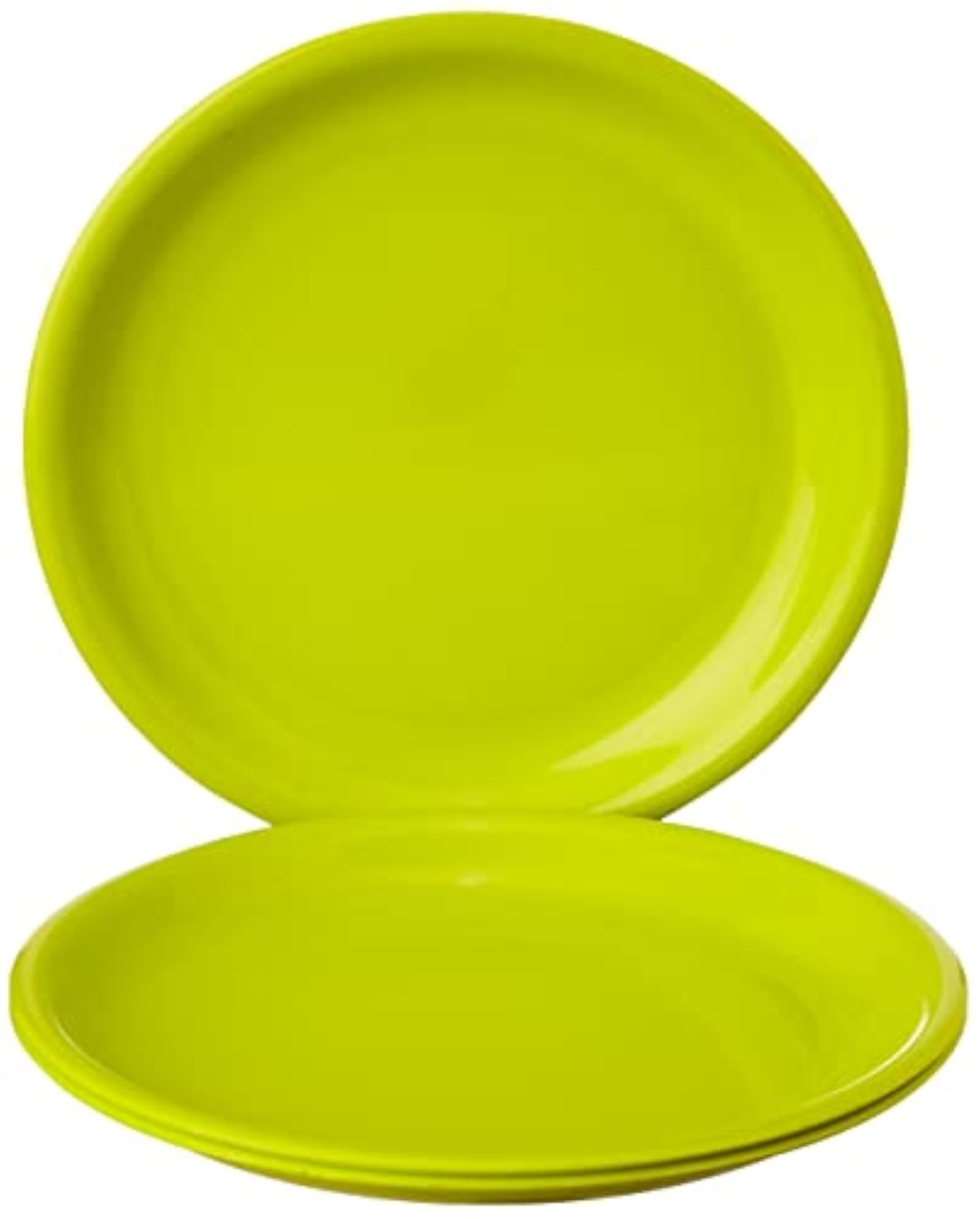 Small Round Unbreakable Plastic Dinner Plates - 3 Pieces